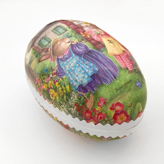 6" Holly Pond Hill Bunny Garden Easter Egg Container ~ Germany